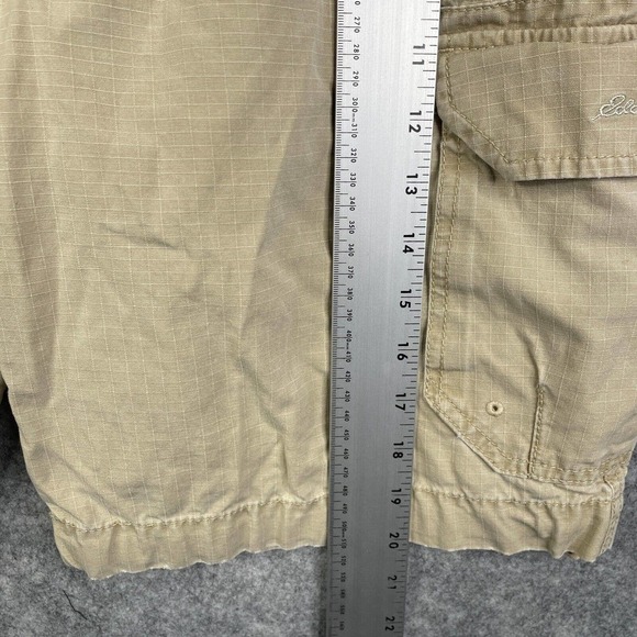 Eddie Bauer Cargo Shorts Mens 32 Ripstop Relaxed Outdoor Hiking Shorts Tan Beige - Picture 4 of 9